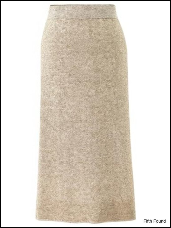 Dresses & Skirts - Wool Blend High Waist Rib Knit Pencil Skirt Side Slit Stretchy